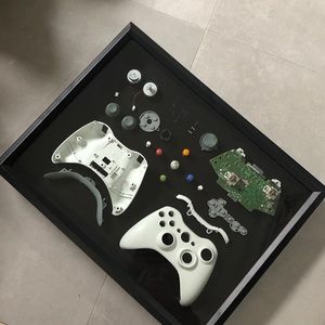 Xbox controller in shadow box